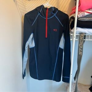 Kari Traa Women's Navy Rash Guard with Red Accent